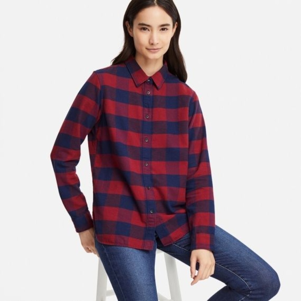 Uniqlo | Flannel Check Long Sleeve Shirt